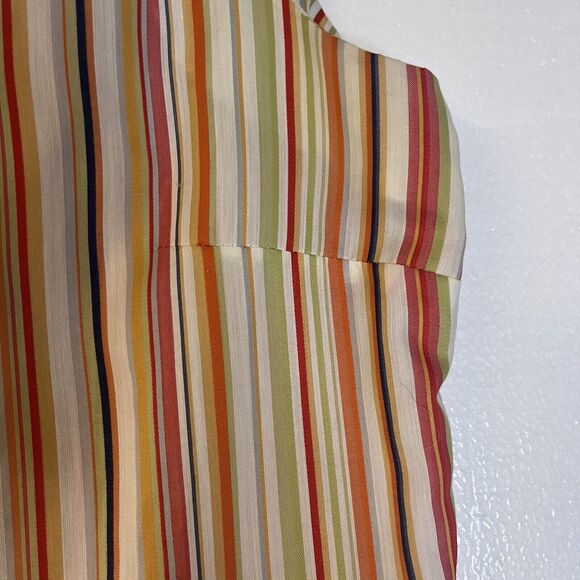 Country Miss Vintage Striped Collared Button Down Drop Waist Dress Pleats - Picture 7 of 8